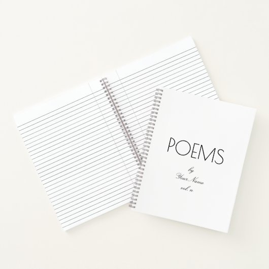 Elegant gedichten door Jouw naam Spiral notebook Notitieboek (Binnen)