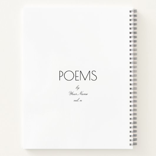 Elegant gedichten door Jouw naam Spiral notebook Notitieboek (Achterkant)