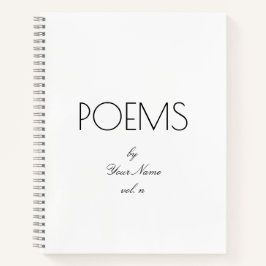 Elegant gedichten door Jouw naam Spiral notebook Notitieboek