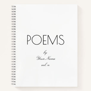 Elegant gedichten van Jouw naam Spiral notebook Notitieboek