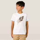 Elegant Gedroogd Bruin Blad Botanisch T-shirt (Voorkant volledig)