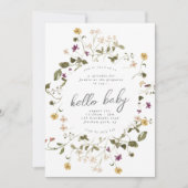 Elegant gedroogd onbewerkt Baby shower van Pampas  Kaart (Voorkant)