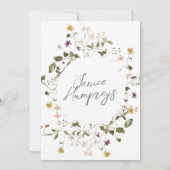 Elegant gedroogd onbewerkt Baby shower van Pampas  Kaart (Achterkant)