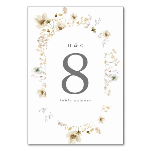 Elegant gedroogd onkruid Pampas Floral BOHO OVAL Kaart (Voorkant)