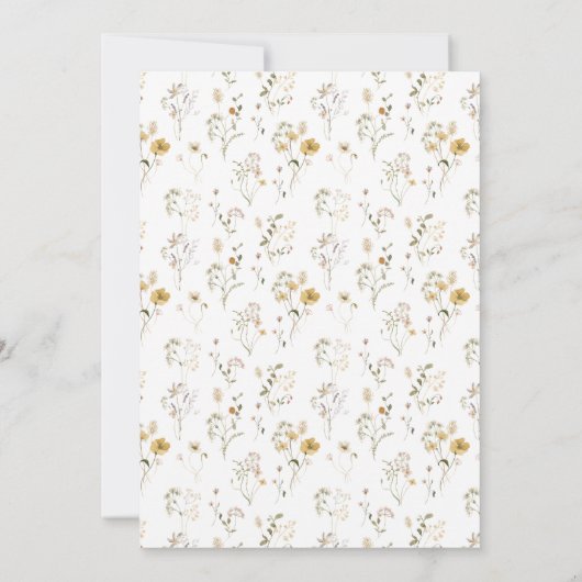 Elegant gedroogd Vrijgezellenfeest van wilde bloem Kaart (Achterkant)