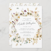 Elegant gedroogd Vrijgezellenfeest van wilde bloem Kaart (Voorkant / Achterkant)