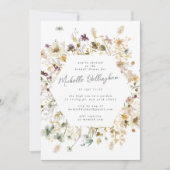 Elegant gedroogd Vrijgezellenfeest van wilde bloem Kaart (Voorkant)