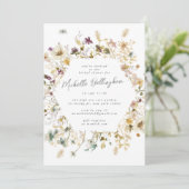 Elegant gedroogd Vrijgezellenfeest van wilde bloem Kaart (Staand voorkant)