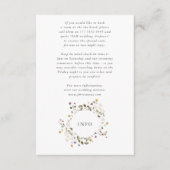 Elegant gedroogd wild bloem pampas Floral Wedding Informatiekaartje (Voorkant)