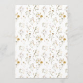 Elegant gedroogd wild bloem pampas Floral Wedding Kaart (Achterkant)