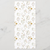 Elegant gedroogd wild bloem pampas Floral Wedding Menu (Achterkant)