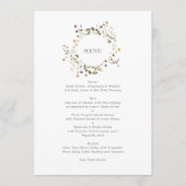 Elegant gedroogd wild bloem pampas Floral Wedding Menu (Voorkant)