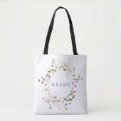 Elegant gedroogd wild bloem pampas Floral Wedding Tote Bag (Voorkant)