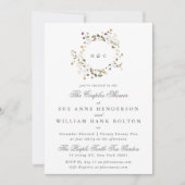 Elegant gedroogd wild Pampas Couples Shower Kaart (Voorkant)