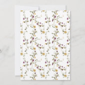 Elegant gedroogd wild Pampas Couples Shower Kaart (Achterkant)