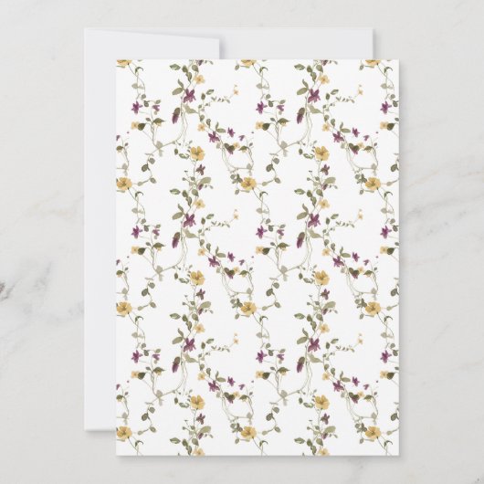 Elegant gedroogd wild Pampas Couples Shower Kaart (Achterkant)