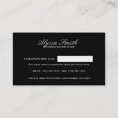 Elegant gedrukte Silver Glitter Script Hair Stylis Visitekaartje (Achterkant)