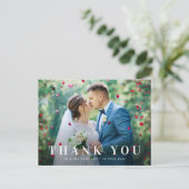 Elegant gedurfd bedankt voor je trouwkaart briefkaart (Staand voorkant)