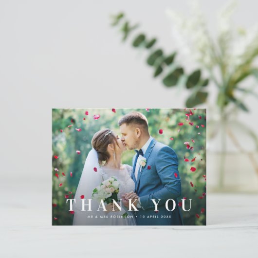 Elegant gedurfd bedankt voor je trouwkaart briefkaart (Staand voorkant)