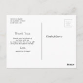 Elegant gedurfd bedankt voor je trouwkaart briefkaart (Achterkant)