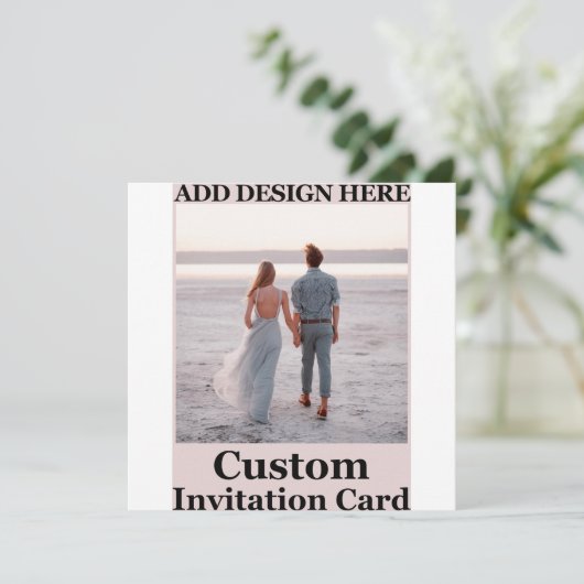 , elegant, gedurfd en verfijnd save the date (Staand voorkant)