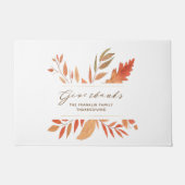 Elegant Geef Bedankt Herfstbladeren Thanksgiving Deurmat (Voorkant)