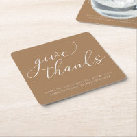 Elegant Geef Bedankt Wit Script Thanksgiving