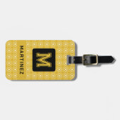 Elegant geel Bagagelabel voor Man (Voorkant horizontaal)