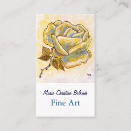 Elegant geel beige Roos Flower French Chic Visitekaartje