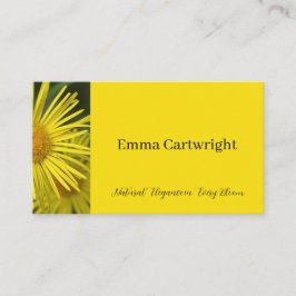 Elegant Geel Bloemen Visitekaartje