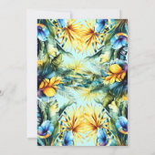 Elegant geel bloementropische boog baby shower kaart (Achterkant)