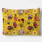 Elegant geel bloemmotief monogram etui (Achterkant)