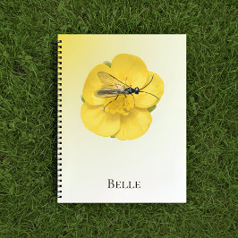 Elegant Geel Bloemmotief Notitieboek