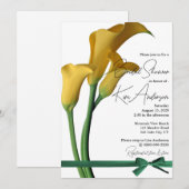 Elegant geel Calla Lily Vrijgezellenfeest Kaart (Voorkant / Achterkant)