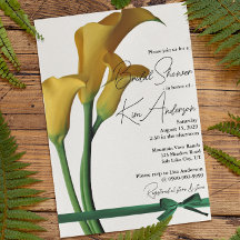 Elegant geel Calla Lily Vrijgezellenfeest