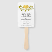 Elegant geel citroen bruiloft programma handwaaier (Voorkant)