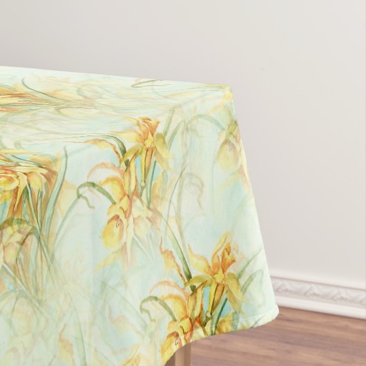 Elegant  Geel Daffodils Floral Flower  Tafelkleed (Voorbeeld)