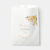 Elegant Geel en Ivoor Roos Bruiloft Bedankzakje (Voorkant)