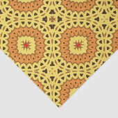 Elegant geel en Oranje geometrisch patroon Tissuepapier (Detail)