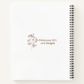 Elegant geel en Paarse bloemenmotief Notitieboek (Achterkant)