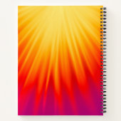 Elegant geel en rood Abstract Notitieboek (Achterkant)
