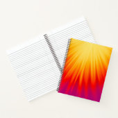 Elegant geel en rood Abstract Notitieboek (Binnen)