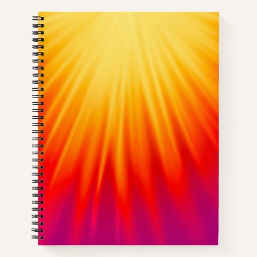 Elegant geel en rood Abstract Notitieboek (Voorkant)