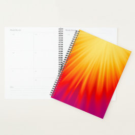 Elegant geel en rood Abstract Planner