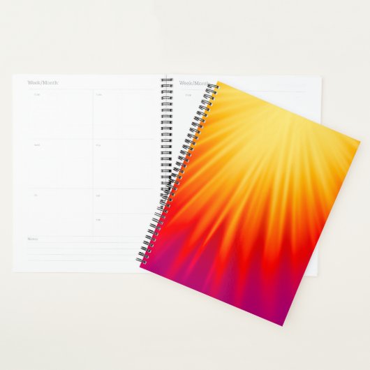 Elegant geel en rood Abstract Planner (Display)