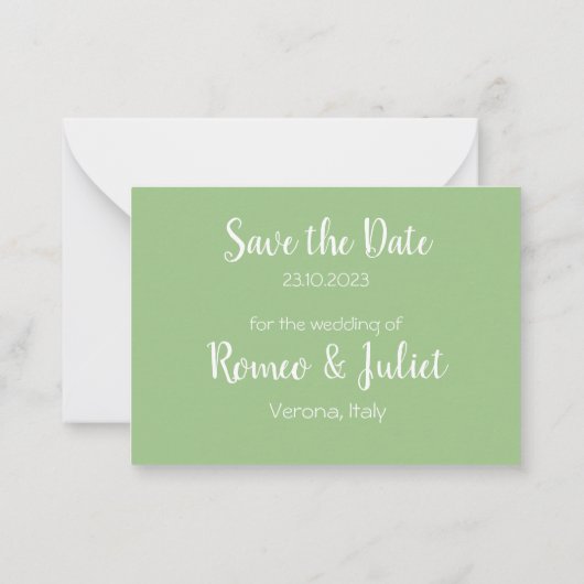 Elegant Geel en Rood Tulip sparen de Datum Notitiekaartje (Achterkant)