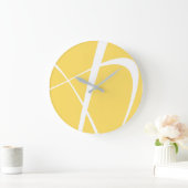 Elegant Geel en White Modern Kitchen Grote Klok (Huis)