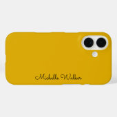 Elegant geel en zwart modern minimalistisch Case-Mate iPhone case (Achterkant (horizontaal))