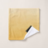 Elegant geel geborsteld met eenvoudig goudmonogram bad handdoek (Wasdoekje)
