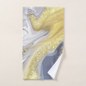 Elegant Geel Geel Goud Goud Goud Goudmarmereffect  Bad Handdoek (Handdoek)
